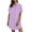 Purple, variant on Admvng Summer Dresses for Women 2025 Casual Button Up Cotton and Linen Mini Shirt Dress S-2XL