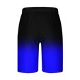 thumbnail image 3 of BXINGOHAI Casual Fashion Gradient Shorts For Men Stretchy With Pockets Drawstring Elastic Waist Shorts Summer Beach Loose Fit Shorts Blue,XXXXXL, 3 of 3