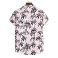 thumbnail image 3 of POTETI Hawaiian Mens Shirt Beach Casual Tropical Short Sleeve Button up Shirts Tops, 3 of 8