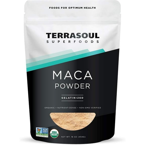 Terrasoul Superfoods Organic Gelatinized Maca Powder, 1 Lb - Supports Increased Stamina & Energy | Gelatinized for Easy Digestion