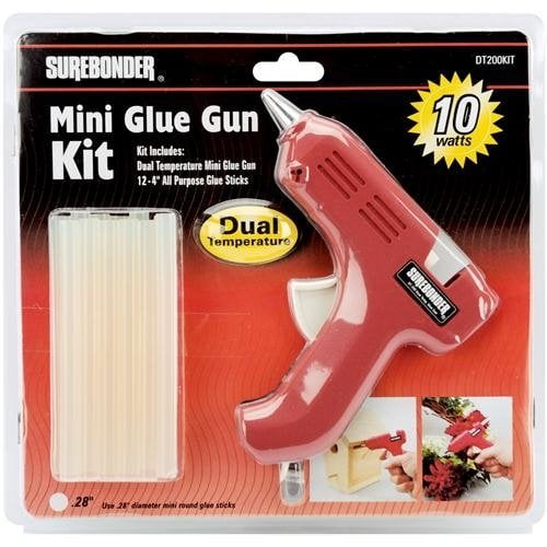 Surebonder DT200KIT Mini Dual Temperature Glue Gun with 12 4Inch
