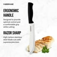 thumbnail image 4 of Farberware 7-inch Butcher Knife with Self-Sharpening Blade Cover, Sharp Kitchen Knife, Black, 4 of 12