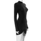 thumbnail image 3 of Vestido elegante ANGGREK de manga larga negro fruncido ajustado para dama, 3 of 8