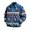 Royal Blue#01, variant on Mens Full Zip Xmas Corduroy Coat Long Sleeve Lapel Collar Christmas Retro Forest Fair Isle Printed Workwear Jacket with Chest & Side Pockets Khaki XXXL
