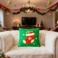 thumbnail image 4 of Fundas de Almohada Navideñas de 45 X 45 Cm, Decorativas, de Tela Suave y con Cremallera Oculta para Decoración Del Hogar., 4 of 6