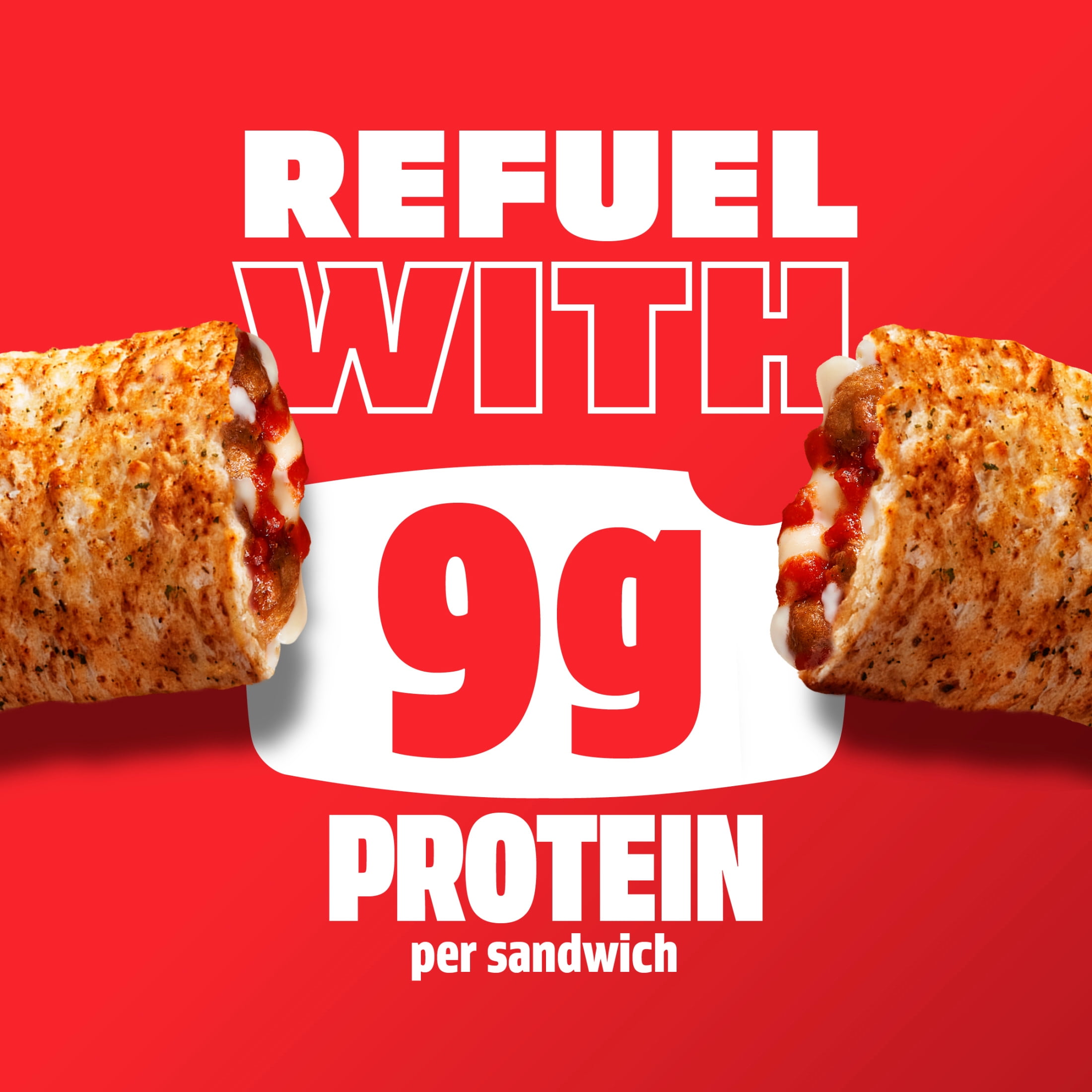 Hot Pockets Frozen Snacks Italian Style Meatballs and Mozzarella Garlic Buttery Crust Sandwiches, 22.5 oz, 5 Count Box (Frozen)