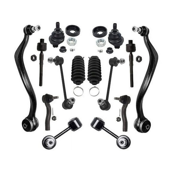 Front and Rear Control Arm Ball Joint Tie Rod and Sway Bar Link Kit - Compatible with 2006 - 2009 Ford Fusion 2007 2008