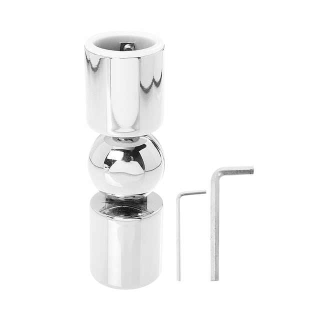 Miangastore Durable Stainless Steel Curtain Rod Connector with Smooth Surface for Adjustable Corners Silver