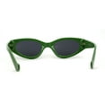 thumbnail image 2 of Women Classy Thick Temple Mod Cat Eye Plastic Sunglasses Green Black, 2 of 4