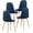 Blue, variant on Set of 4 Velvet Retro Dining Chairs Side Chair (Blue)
