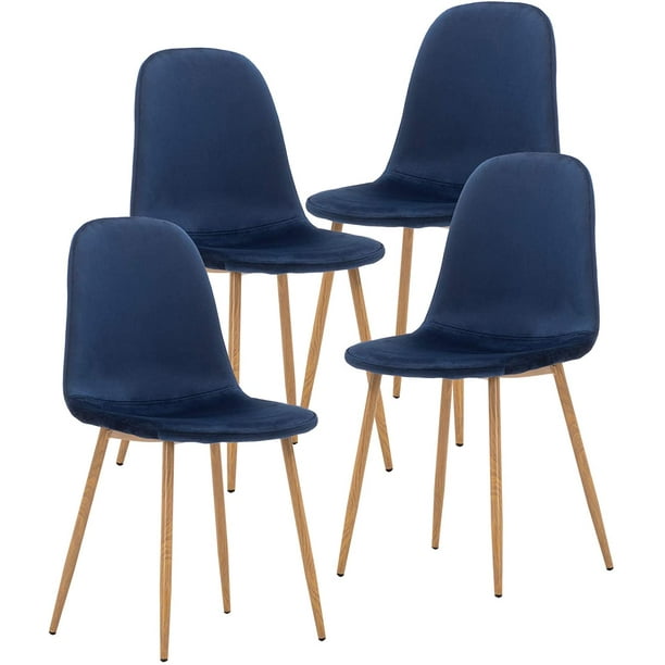 Set Of 4 Retro Dining Chairs Velvet, Retro Dining Chairs Set Of 4