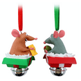 thumbnail image 2 of Disney Parks Remy and Emile Ratatouille Christmas Bell Ornament Set New with Tag, 2 of 3