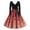 Watermelon Red, variant on Women’s Long Sleeve Dress with Heart Print Pattern and Ribbon Belt A-line Casual Midi Length Dresses Black 2XL