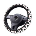 thumbnail image 3 of Motif de Patte de Chien Housse de Volant Noir Pattes Cœurs Rouges Protecteur de Volant Universel 15 Pouces Accessoires de Voiture, 3 of 4