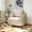 Beige, variant on Meeyar Swivel Accent Chair with a Back Cushion, Comfy Chenille Barrel Chairs for Living Room Bedroom, Dusty Yellow