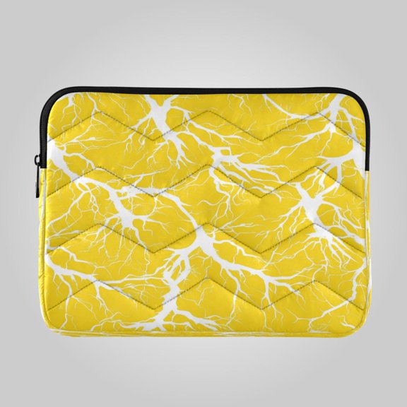 13in Laptop Bag Briefcases Computer Inner Bags Computer Bags Laptop Sleeves Work Travel School Bag Yellow Lightning Pattern Art