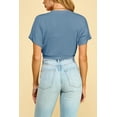 thumbnail image 5 of Made by Johnny Women's Short Sleeve Cropped Bolero Shrug Open Cardigan L DENIM, 5 of 5