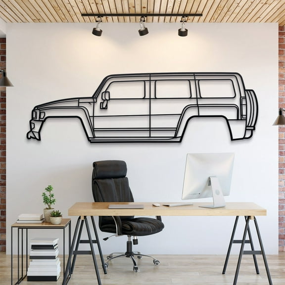 LaModaHome 2010 H3 Metal Silhouette Wall Art