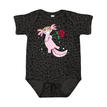 

Inktastic Axolotl with Sugar Skull Makeup for Día De Los Muertos Boys or Girls Baby Bodysuit