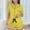 Suit-474Yellow, variant on Gamivast Womens Pajama Sets Short Sleeve Button Down Shirt & Shorts Pjs Sets Heart Pocket Piping Trim Soft Sleepwear Casual Nightwear Loungewear