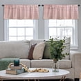 thumbnail image 4 of LALILO Kitchen Curtain Valance Pink Beach Pink Beach Sand Rod Pocket Window Curtain 52"x 18" Set of 2, 4 of 5