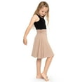 thumbnail image 2 of Stretch Is Comfort Girl's Knee Length Flowy Ruched Waistband Skirt | Child Size 6 -14, 2 of 6