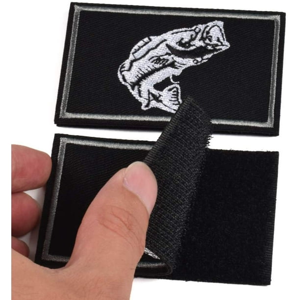 2 Pieces Fishing Patches, Tactical Wildlife Largemouth Bass Patch
