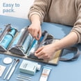 thumbnail image 4 of Bolsa de maquillaje enrollable para colgar, 4 kits, con 4 bolsas de almacenamiento extraíbles, 4 of 8