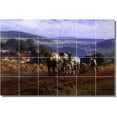 thumbnail image 1 of Ceramic Tile Mural-Frederick Bridgman Men Women Painting 13. 32" w x 24" h using (12) 8 x 8 ceramic tiles, 1 of 3
