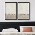 thumbnail image 3 of IDEA4WALL Framed Canvas Print Wall Art Set of 2 Watercolor Pastel Duotone Tan Landscape Abstract Modern Art Multicolor Contemporary Artwork for Bedroom, Office - 16"x24"x2 Panels Black, 3 of 5