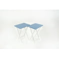 thumbnail image 2 of Mainstays Modern Indoor Folding Tray Table Set of 2, Seaside Finish, Solid Rubberwood, 19 x 14.5 x 26 Inches, 2 of 13