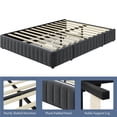 thumbnail image 4 of Yaheetech Full Size Upholstered Storage Bed with 3 Storage Drawers, Dark Gray, 4 of 7