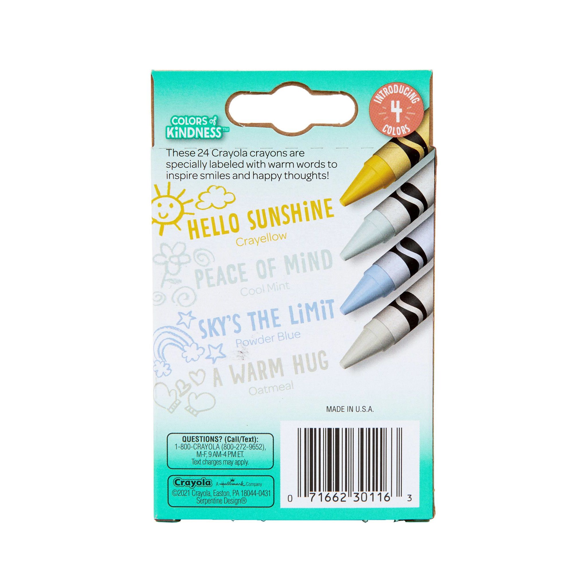 Crayones Crayola Colores de Amabilidad, 24 piezas, suministros para maestros, útiles para kindergarten, colores surtidos 5