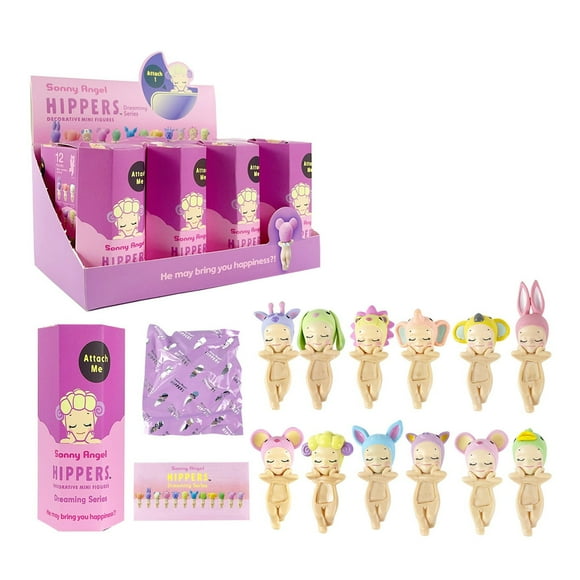 12PCS Sonny Angel Hippers Lying Down Dreaming Angel Series - 20th Anniversary Edition, Fruit & Sleep Models, Sealed Blind Box, Cute Mini Figures for Collectors, Perfect Gift for Christmas & Birthday