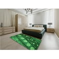 thumbnail image 5 of Ahgly Company Machine Washable Indoor Rectangle Transitional Deep Emerald Green Area Rugs, 3' x 5', 5 of 7