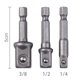 thumbnail image 5 of Juego de Adaptadores de Enchufe 3x 1/4 "3/8" 1/2 "2" de Largo 3 Uds Herramienta de Reparación Del Hogar de Grado de Impacto 3 piezas, 5 of 8