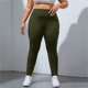 thumbnail image 4 of Pantalones de yoga para mujer con cintura ancha y pernera acampanada - Nailon/spandex, S-XXL, cintura alta, color liso, ropa deportiva, 4 of 6