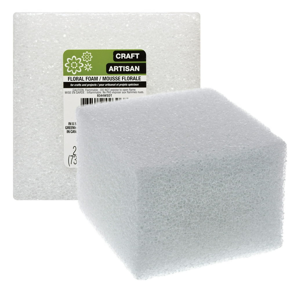 Floral Foam Floral Craft White Foam Block, 2.8x3.8x3.8 in. 10 Pack