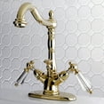 thumbnail image 2 of Kingston Brass KS1432WLL Wilshire Two-Handle Bathroom Faucet with Brass Pop-Up and Cover Plate, Polished Brass, 2 of 5