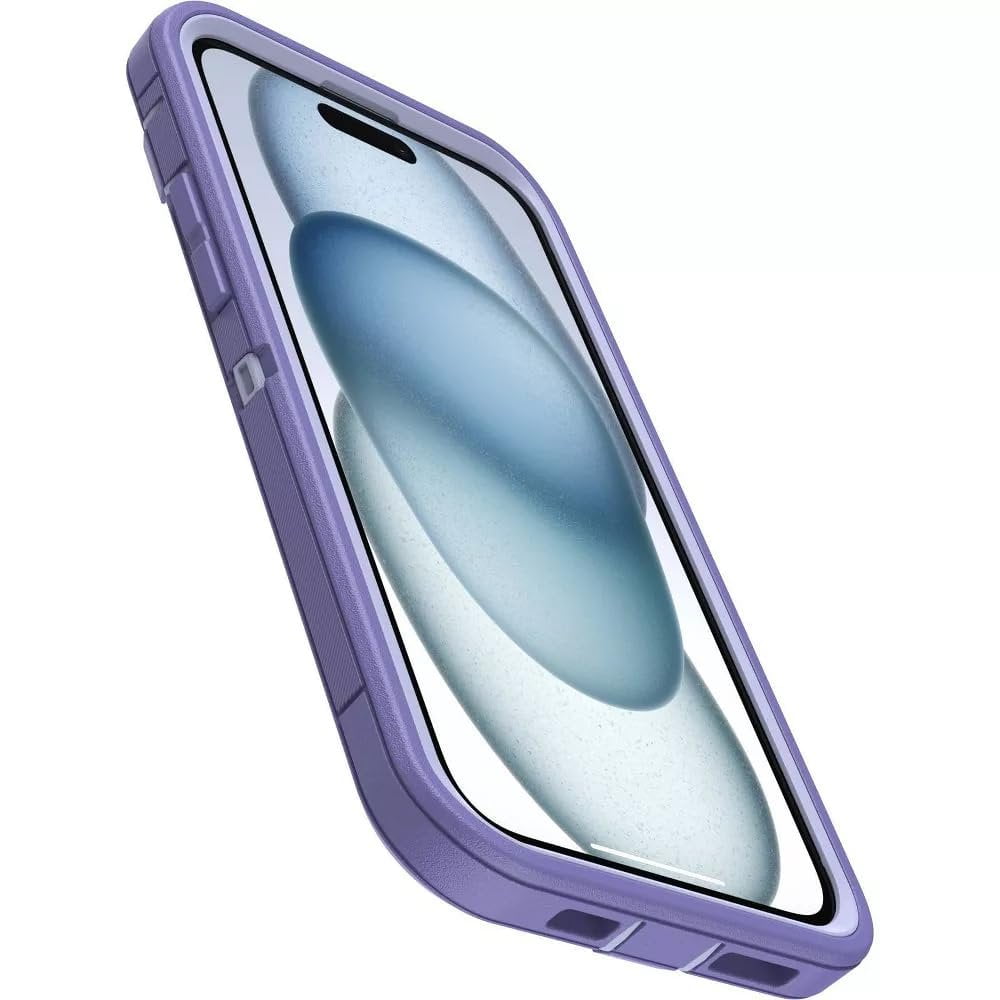 OtterBox iPhone 15 Plus & iPhone 14 Plus Only - Defender Series Case - Mountain Majesty Purple - Case Only - Screenless - Rugged & Durable - with Port Protection - Microbial Defense Protection