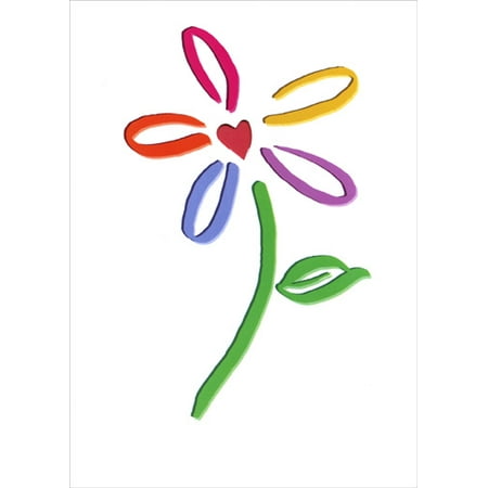 Recycle Center - Recycled Paper Greetings Daisy W / Heart in Center Mother's Day Card
