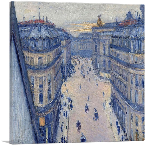 ARTCANVAS Rue Halevy Seen View from the Sixth Floor 1878 Canvas Art Print by Gustave Caillebotte - Size: 12" x 12" (1.50" Deep)