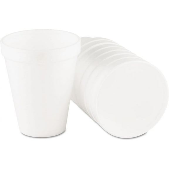 DCC 10J10 Drink Foam Cups, 10oz, White, 25/Bag, 40 Bags/Carton
