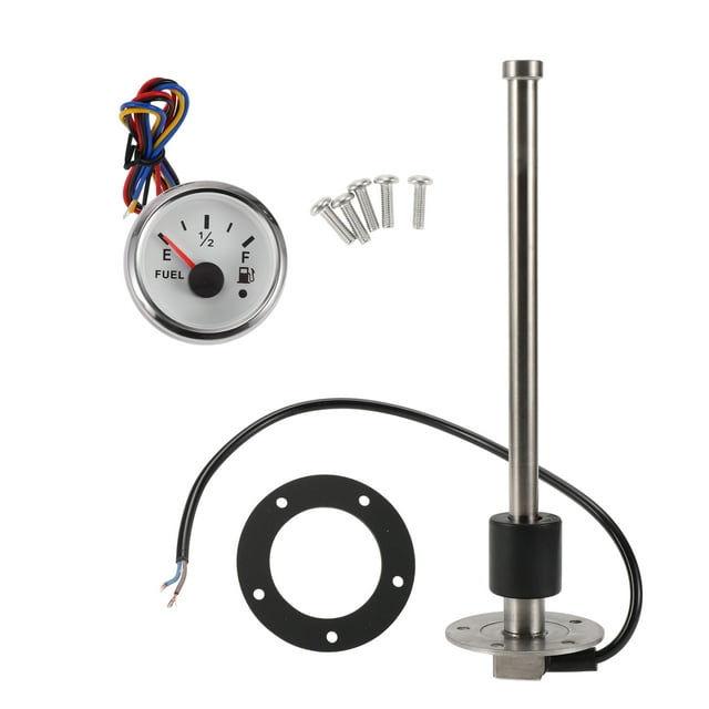 Unique Bargains Fuel Sending Unit and Gauge Kit Marine Fuel Sender Unit Metal 1 Set 9.49"