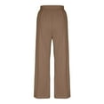 thumbnail image 5 of QUYUON Palazzo Pants for Women Clearance Loose Casual Pants with Pocket Long Pants Work Pants Women Full Length Pant Leg Activewear Style P8821 Brown XL, 5 of 8