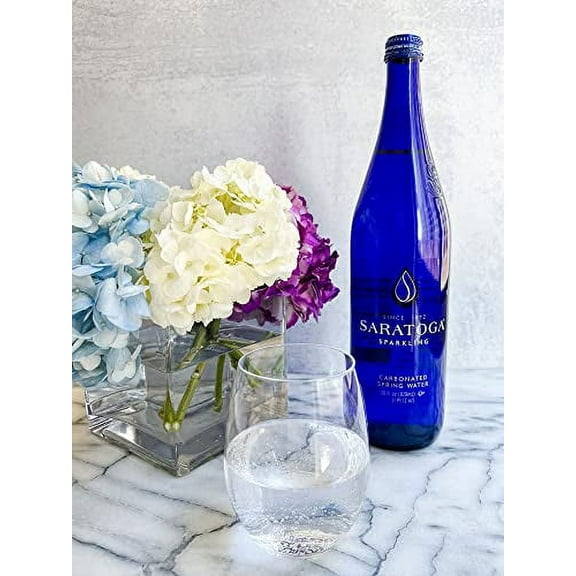 Saratoga Sparkling Spring Water Carbonated, 28 Fl Oz (Pack of 12)