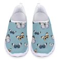 thumbnail image 1 of Zapatos planos casuales con estampado de mariposas a la moda para mujer, zapatillas de verano sin cordones, zapatos de enfermera de malla transpirables y cómodos, 1 of 5