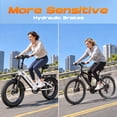 thumbnail image 6 of SAMEBIKE Electric Bike for Adults, 750W Peak Motor, 28 MPH, 48V 20Ah Removable Battery, 20"x4.0" Fat Tire E-Bike, Hydraulic Disc Brakes, 90-Mile PAS Range for Snow, Beach and Commuting, 6 of 9