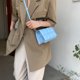 thumbnail image 2 of Bolso de hombro de color puro de PU con patrón de cuadros retro, bolsos pequeños (azul) Likrtyny Para estrenar, 2 of 8