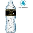 thumbnail image 3 of 50th Birthday Black Water Bottle Labels; Set of 20 Waterproof Water Bottle Wrappers; Gold and Black Stickers. Happy Birthday Labels, 3 of 4